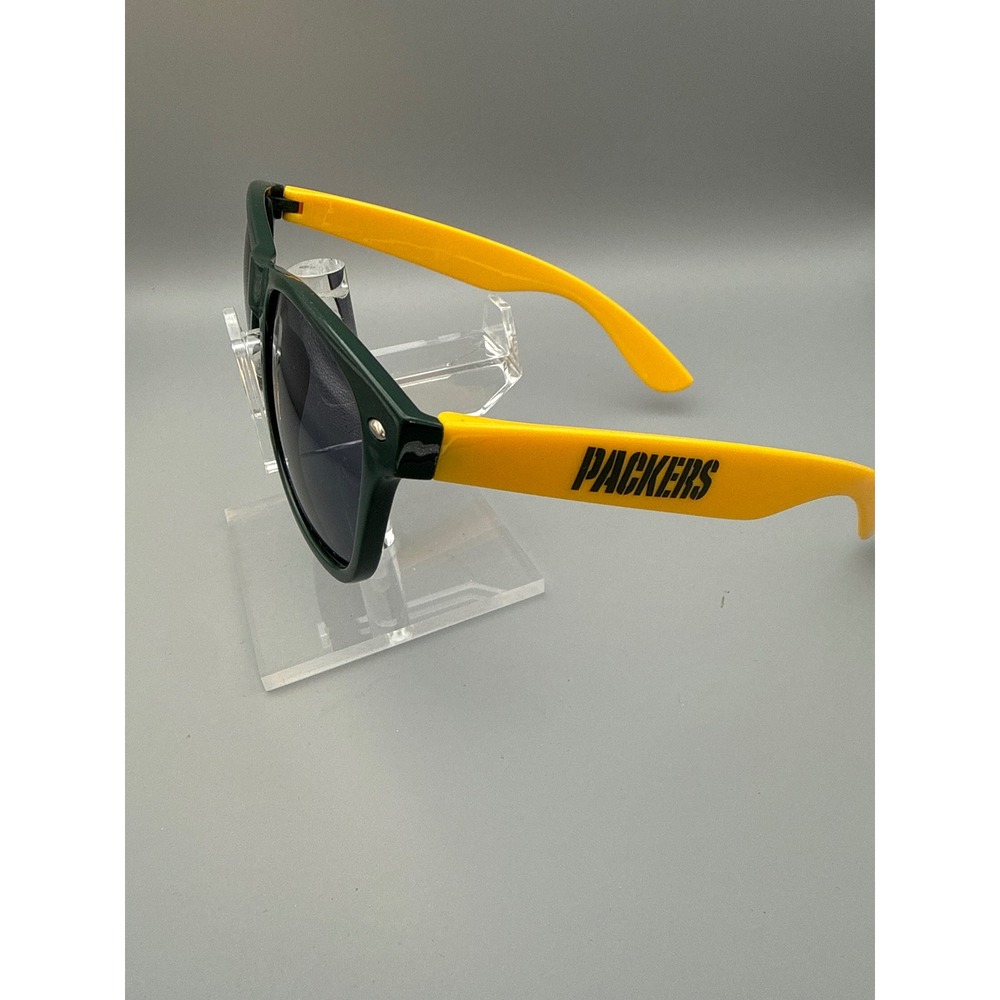 Green Bay Packers Sunglasses Yellow Logo Print Square Shades NFL Gear Team Fan